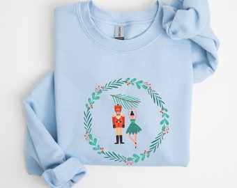Nutcracker Ballet Sweatshirt | Pink Nutcracker Sweatshirt, Nutcracker Ballet Lover Sweatshirt, Christmas Nutcracker Crewneck Sweater