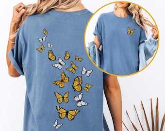 Monarch Butterfly T-Shirt: Comfort Colors Back Print Tee