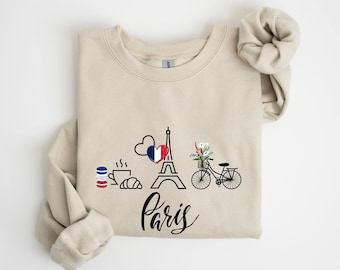 Paris Sweatshirt | Paris Trip Sweatshirt, France Trip Sweatshirt, Paris Sweater, Paris Crewneck, French Sweatshirt, Eiffel Tower Sweatshirt