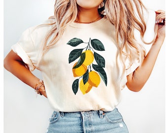 Vintage Lemons T-shirt: Comfort Colors Cottagecore Citrus Tee
