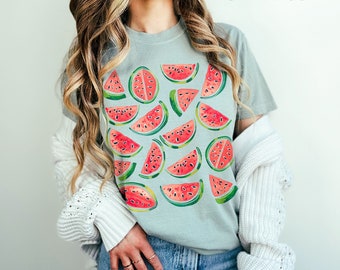 Watermelon T-shirt: Comfort Colors Cottagecore Summer Fruit Tee