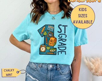 First Grade Teacher T-Shirt: Comfort Colors 1st Grade Tee For Teachers And Kids