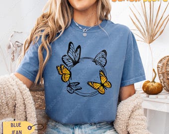 Monarch Butterfly Comfort Colors T-shirt: Cottagecore Spring Tee