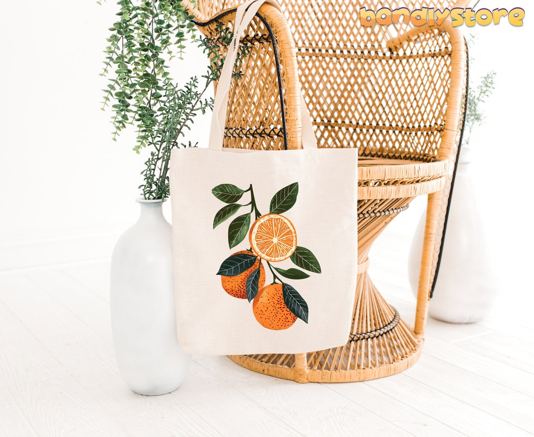 【vintage】COTTON GUJARAT ORANGE TOTE BAG Burnt Orange Cotton Tote Bag – Colbo