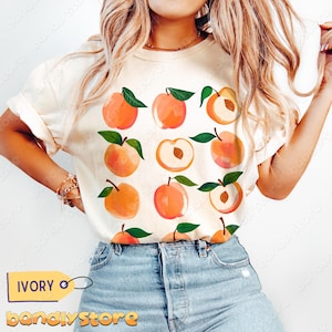 Cute Peachy Tshirt | Comfort Colors Summer Peach Shirt, Cottagecore Fruit Tshirt, Vintage Peaches Graphic Tee, Fun Summer Time Gift For Her