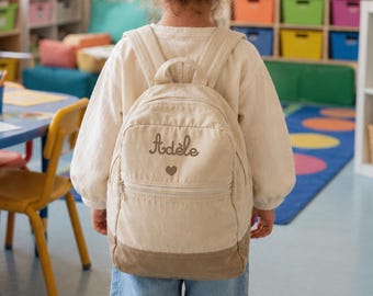 Sac à dos enfant personnalisé avec prénom – Sac maternelle, crèche, école, cadeau rentrée enfant, sac prénom, cadeau naissance personnalisé