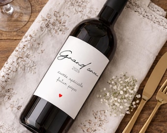 Annonce grossesse futur papa – Étiquette bouteille vin personnalisée – Tu vas être papa – Révélation grossesse originale – Cadeau surprise