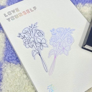 BTS | époque de l'amour-vous-même | Autocollant en vinyle pour bouquet de fleurs | KPOP | Journal et album