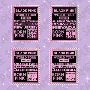 KPOP | BP | Born Pink World Tour Encore | Stamp Sticker | Journal & Scrapbooking