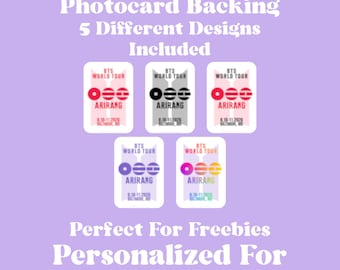 KPOP | Baltimore, MD | Digital Download | Photocard Backings | Freebies | OT7 World Tour