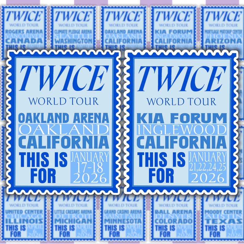 KPOP | Twice | This Is For Tour | Stamp Sticker | Journal & Scrapbooking Oakland, CA