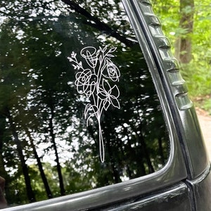 BTS | Love Yourself Era | Flower Bouquet Decal | Window | Car Accessories