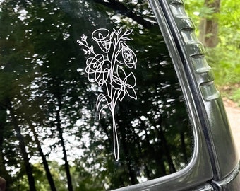 BTS | Love Yourself Era | Flower Bouquet Decal | Window | Car Accessories