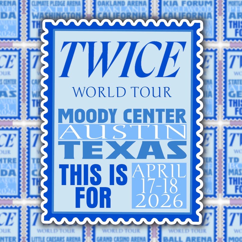 KPOP | Twice | This Is For Tour | Stamp Sticker | Journal & Scrapbooking Austin, TX