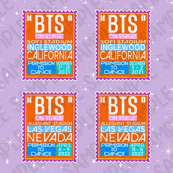 BTS | PTD Tour | Stamp Stickers | Journal & Scrapbook
