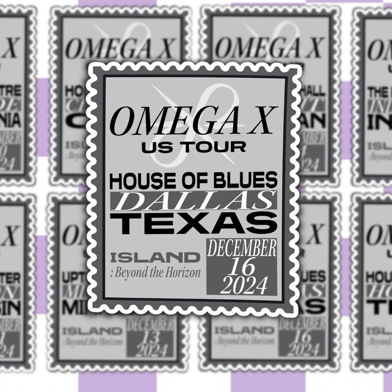 Omega X Island Beyond the Horizon Tour Stamp Sticker Journal