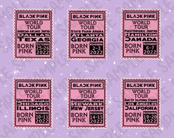 Blackpink | Born Pink World Tour | Stamp Sticker | Journal & Scrapbooking