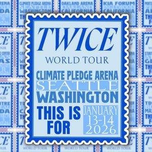 KPOP | Twice | This Is For Tour | Stamp Sticker | Journal & Scrapbooking Seattle, WA