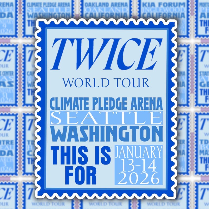 KPOP | Twice | This Is For Tour | Stamp Sticker | Journal & Scrapbooking Seattle, WA