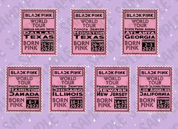KPOP | BP | Born Pink World Tour | Stamp Sticker | Journal