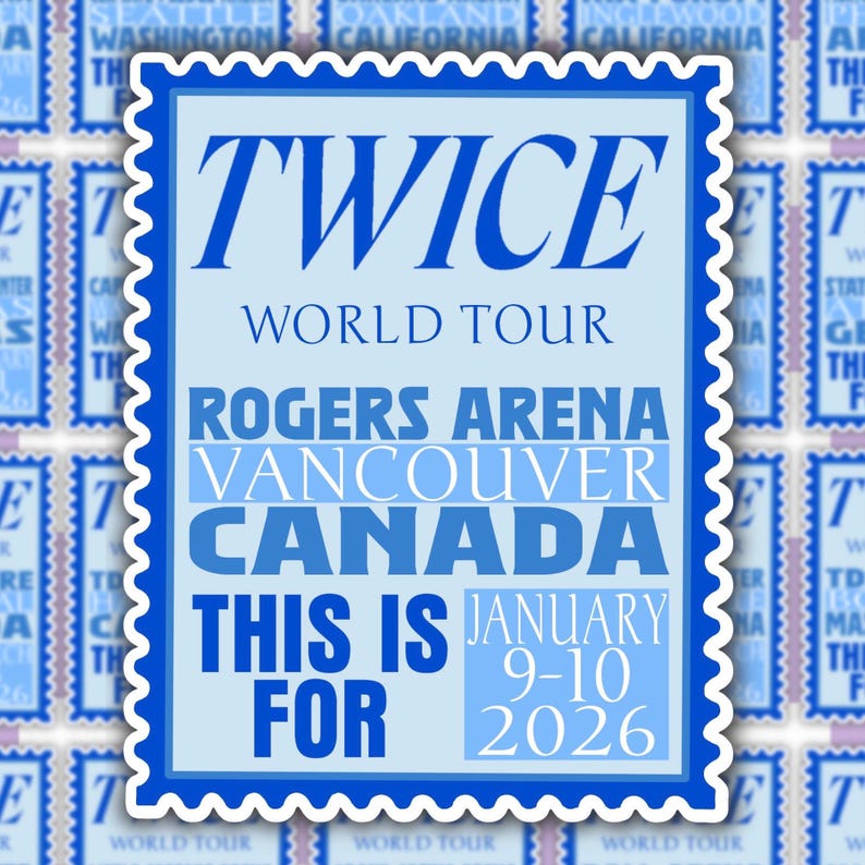KPOP | Twice | This Is For Tour | Stamp Sticker | Journal & Scrapbooking Vancouver, Canada