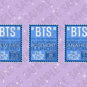 BTS | Wings Tour | Stamp Stickers | Journal & Scrapbook