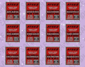 KPOP | ATZ | INF World Tour | Stamp Sticker | Journal & Scrapbooking