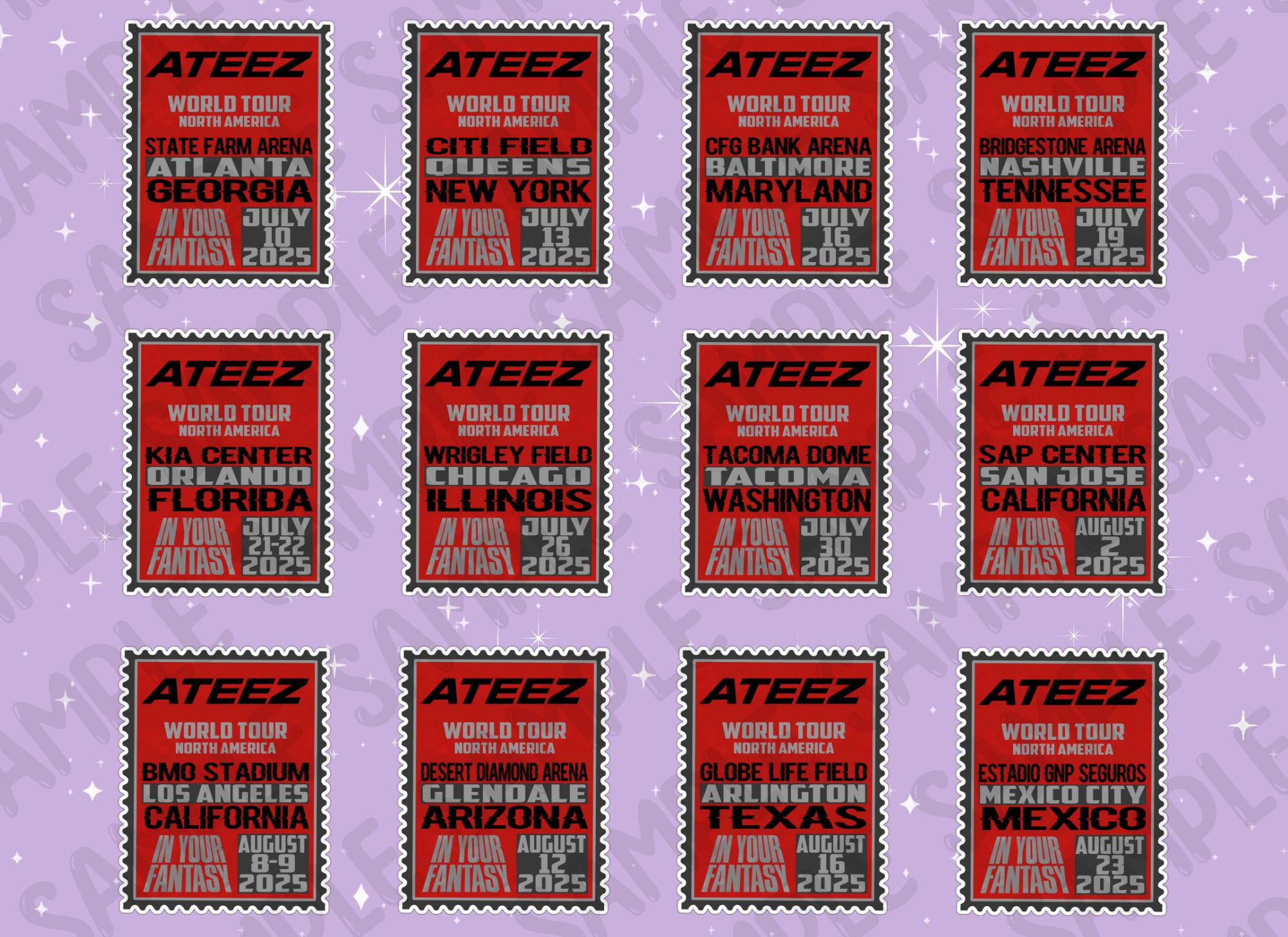 KPOP | ATZ | INF World Tour | Stamp Sticker | Journal & Scrapbooking