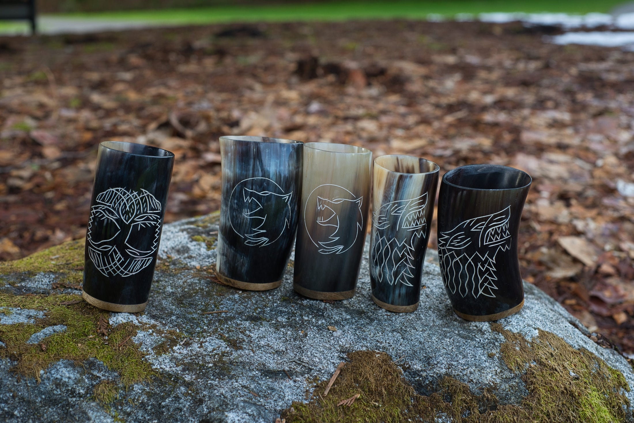 Drinking Horn Mead Cups Hand Carved Free Personalization Etsy