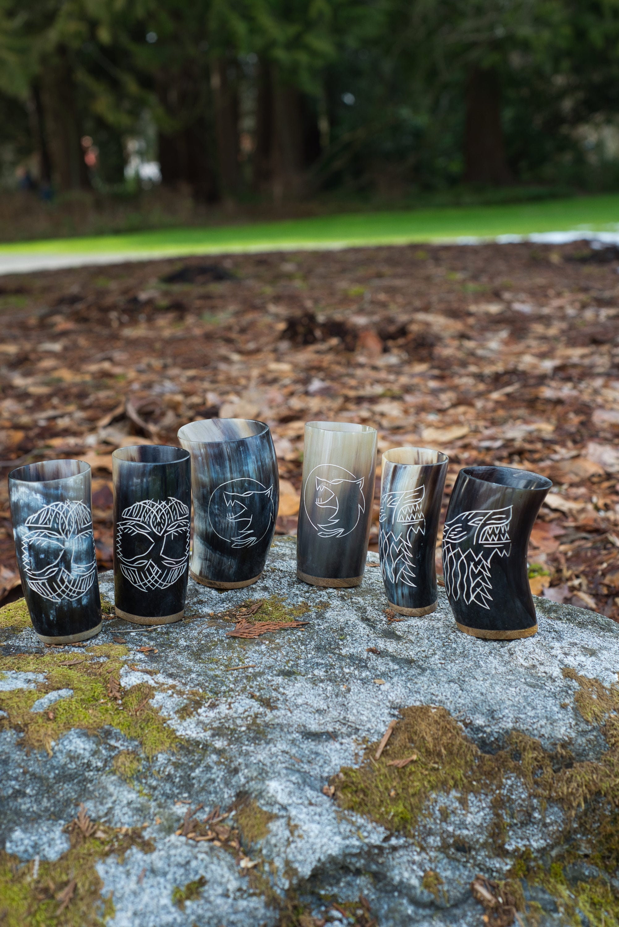 Drinking Horn Mead Cups Hand Carved Free Personalization Etsy