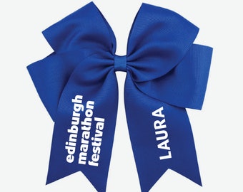 Personalised Edinburgh Marathon 6" Bow Hair Clip