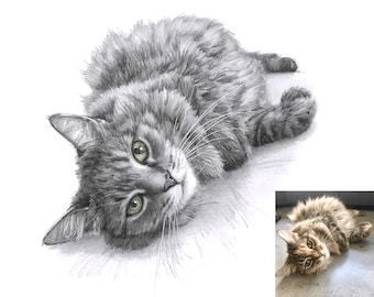Custom Digital Sketch from Photo | Pencil-Style Portrait Download or Canvas Gift
