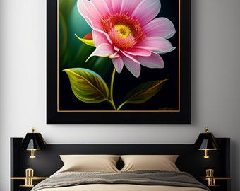 Canvas framed Flower Oil Painting