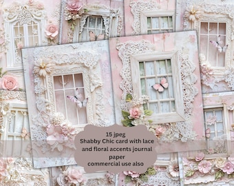 Black Lace Shabby Chic Junk Journal Kit Black Vintage Lace Ephemera ...