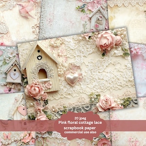 Vintage Cottage VOGELHAUS Junk Journal, Digitales Papier, Vögel Journal Seiten, Blumen Tags, Kolibri Digital Kit, Vogelhaus Papier Vintage