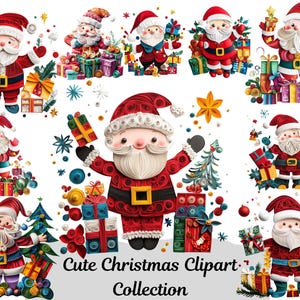 Paper craft Santa Claus Clipart  PNG Christmas Santa Clipart, Fantasy Clipart, Festive Images, Winter Holidays, Santa PNG, Commercial Use