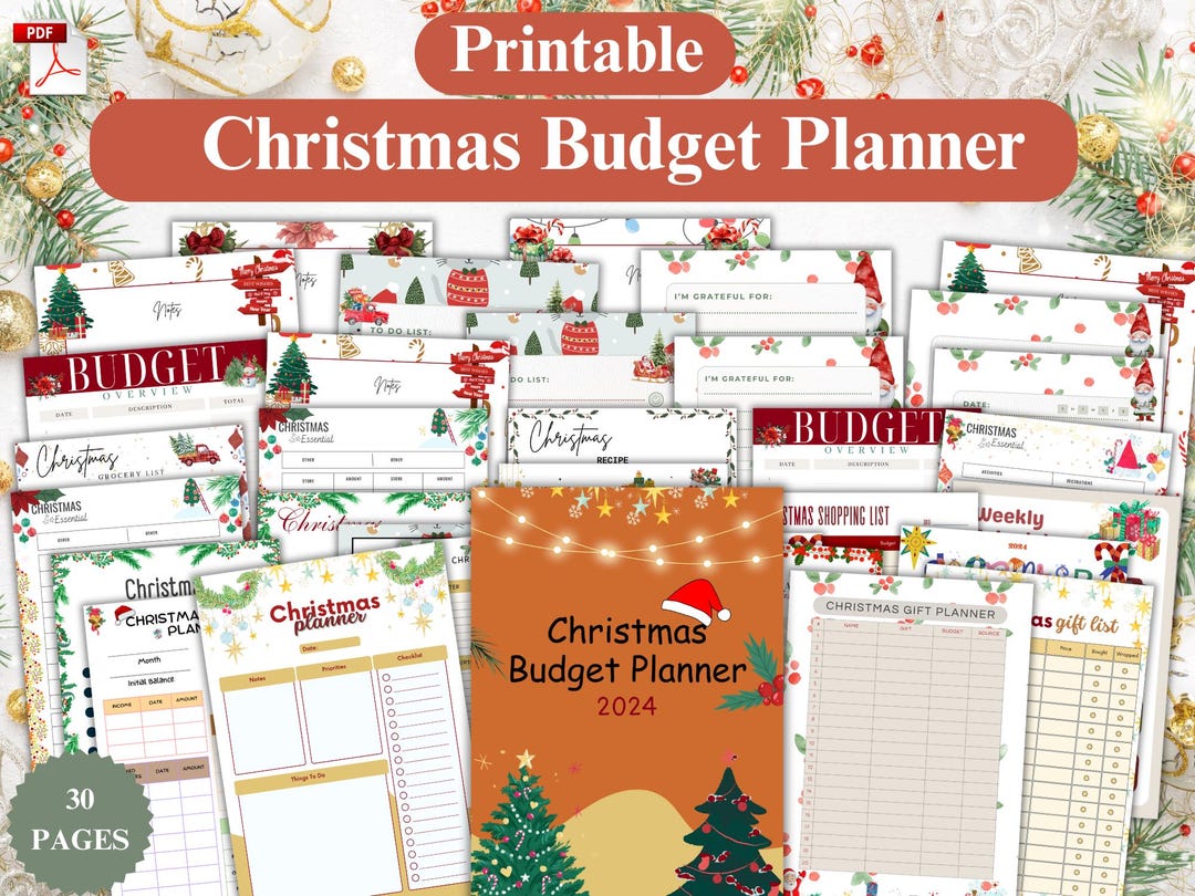 Christmas Planner Gift List Printable, Christmas Gift Budget Tracker ...