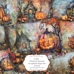 Watercolour Halloween Junk Journal Kit, Halloween Printable Ephemera, Halloween Journal, Creepy Junk Journal, Printable Journal, Printable