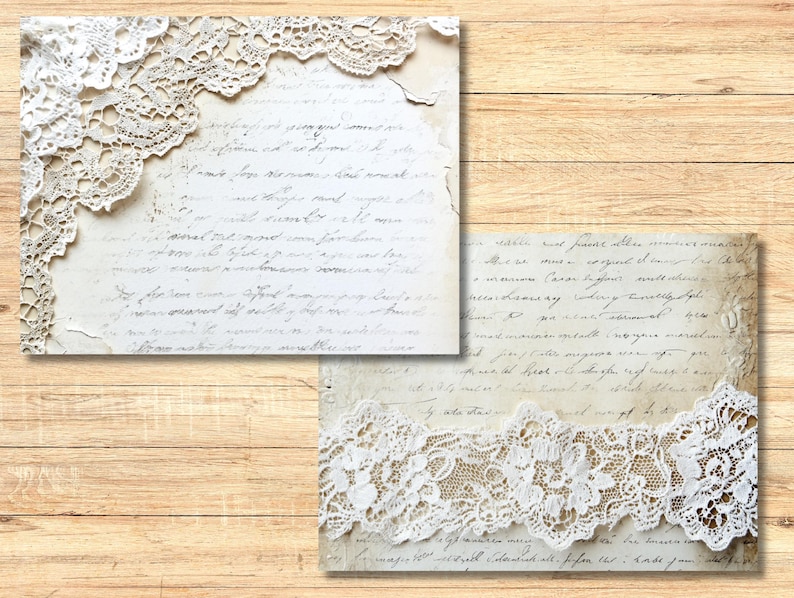 White Lace Junk Journal Sheet Pages, Digital Scrapbook Paper Kit ...
