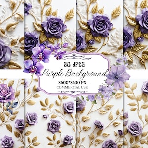 Shabby Chic Floral Digital Paper ,Digital Download,Shabby chic Rose Wallpaper,Purple Rose Background,Purple Rose Seamless Paper,Scrapbooking