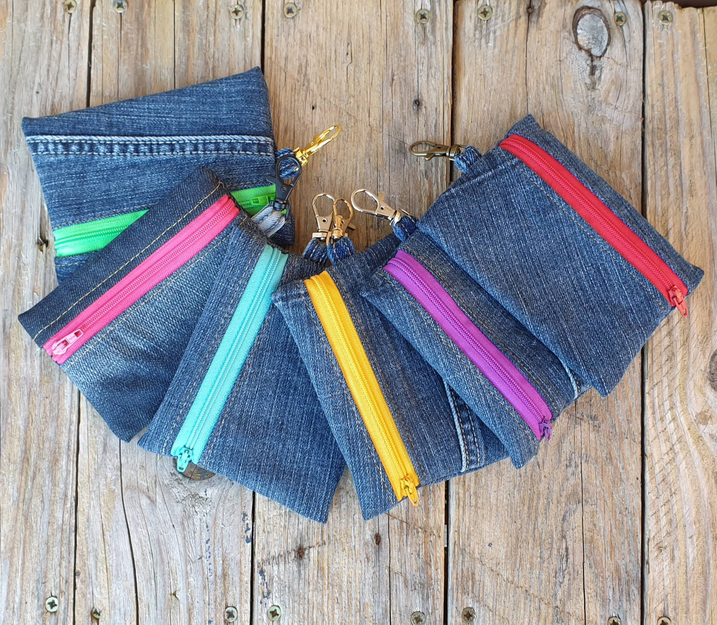 3 ideas denim purse bag tutorial from scrap old jeans , denim reuse ideas ,  small purse bag tutorial - YouTube