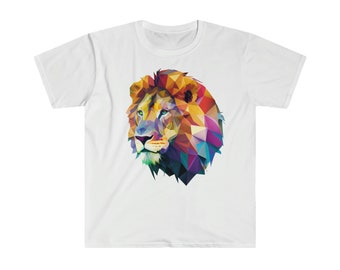 Unisex Softstyle T-Shirt, Polygon Lion, Löwe