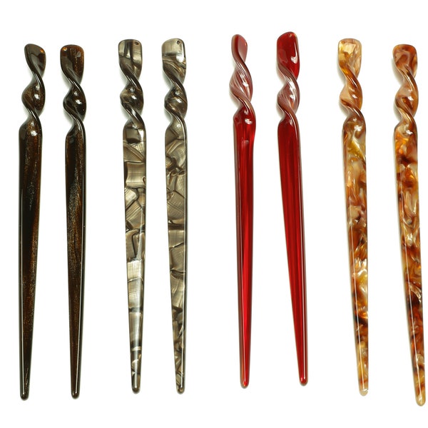 Bâton de cheveux en acétate / Style chinois / Bâton de cheveux coloré / Épingle à cheveux / Style chinois pour chignon élégant vintage / Pour bricolage 78.5*12mm