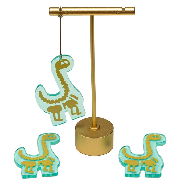 Acrylic Dinosaur Charm / Transparent Earring Charm / Cartoon Dinosaur Charm / Acrylic Skeletal Dinosaur Pendant / Jewelry Making DIY 54*34mm