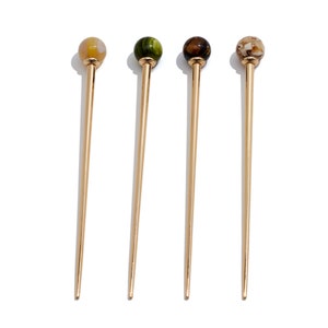 Acetate Alloy Hair Stick / Gold Plating / Chinese Style / Colorful Hair Stick / Chinese Style Vintage Looking Elegant Updo / DIY 14215mm image 1