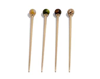 Acetate Alloy Hair Stick / Gold Plating / Chinese Style / Colorful Hair Stick / Chinese Style Vintage Looking Elegant Updo / DIY 142*15mm