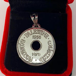 Palestine coin pendant