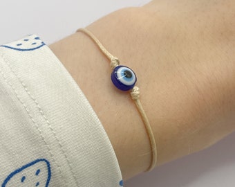 Armband mit Nazar-Perle | Größenverstellbar | Geschenkidee | Freundschaftsarmbänder