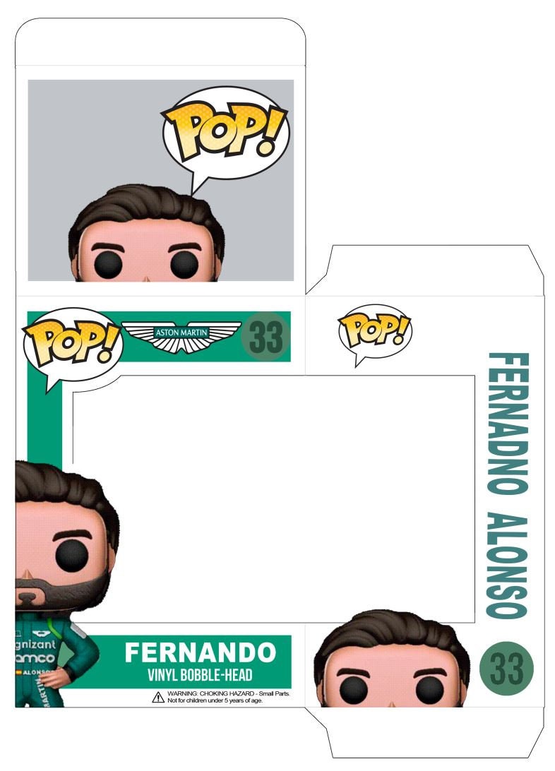 Funko Pop Fernando Alonso Customizable With Box 
