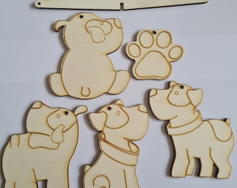 Mobile Hunde DIY selbst bemalen Baby Kinder Hundefreund